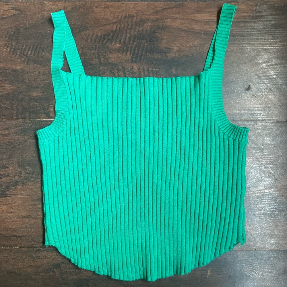 BDG Ribbed Tank Top, Size Large